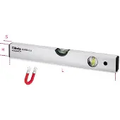Beta 1696B200 Waterpas | 2 Libellen | Koker | 200 mm - 016960202
