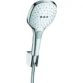 Hansgrohe Raindance Select e120 porters badset met doucheslang 160 cm. Chroom-Wit