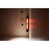 Sunshower pure solo black infrarood opbouwapparaat 20x124x18 cm aluminium zwart