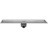 Easy drain Easydrain Multi inbouwdeel 9x90cm met flens zonder rooster RVS