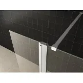 Wiesbaden Comfort zijwand draaibaar 300 x 2000 x 10 mm nano helder glas/chroom