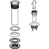 Geberit - Afvoerset voor urinoirs zonder water, diameter 50 mm 500.673.00.1
