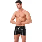 Rimba - Latex Boxershort met open achterkant - zwart - Maat S