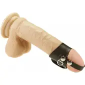 Rimba Bondage Play Eikel bandje met 2 ringen voor gewichten