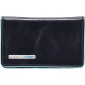 Piquadro Blue Square Visitekaarthouder Leder 10 cm blauw