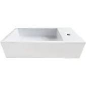 Saniclear Alaska solid surface fontein 40x22cm rechts
