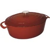 Vogue Ovale braadpan rood | 6 liter
