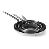 Hendi Koekenpan met antiaanbaklaag, Pan + steelpan, Zilver