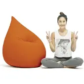 Terapy Elly Zitzak - Oranje - 100cm x 80cm x 50cm - Zacht Rekbaar Katoen