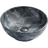 SaniGoods Marble wastafel 41x18cm zwart keramiek