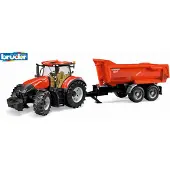 BRUDER Tractor met aanhangwagen Case IH Optum 300 CVX 1:16 03199
