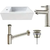 Saniclear fonteinset alaska links met RVS kraan