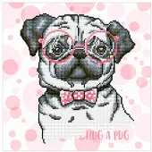 Diamond Dotz Hug A Pug 43x43 cm