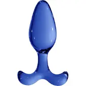 Chrystalino Expert Glazen Buttplug - Blauw