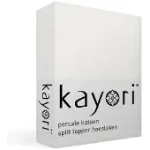 Kayori Split Topper Hoeslaken Shizu Offwhite (Percal)-180 x 200 cm