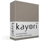 Kayori Hoeslaken Shizu Taupe (Percal)-180 x 200 cm