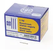 Bouwsales RVS nagels plat geruite kop 1.6 x 25mm 1kg