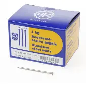 Klusgereedschapshop RVS nagels plat geruite kop 3.0 x 65mm 1kg
