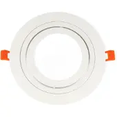 LED line Inbouwspot Aluminium, Rond, Kantelbaar, AR111, Mat Wit