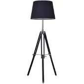 Groenovatie Rouen Industrieel Design Tripod Vloerlamp Chroom Met Zwarte Lampenka .