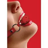 Shots Gag Ball Mond Knevel Lederen Band Verstelbaar - Rood