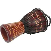 Tanga DJEMBE 10" ROUGE SCULPTE