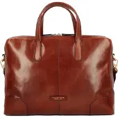 The bridge Vespucci Briefcase Leer 41 cm Laptopcompartiment bruin