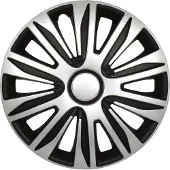Gorecki wieldoppenset Nardo 16" zilver/zwart - ABS kunststof - set van 4