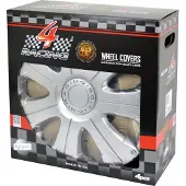 Carpoint Wieldoppen Racing 14 Inch Abs Zilver Set Van 4