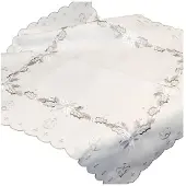 SoleVito Tafelkleed bloem grijs 85x85 cm