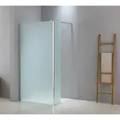 Saniclear Trust douche zijwand mat glas 30x200cm anti-kalk chromen profielen