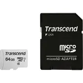 Transcend 64 GB microSDXC-kaart 300S-A UHS-I U1 V10