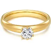Trilani Ring goudgeel / transparant