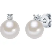 Valero Pearls Oorbellen zilver / transparant / parelwit