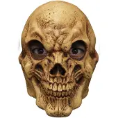 Partychimp gezichtsmasker skelet latex geel one-size