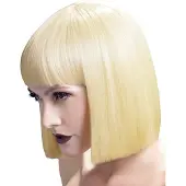 Smiffys Blunt Cut pruik lichtblond - Kostuum pruik voor carnaval