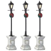 Luville Kerstfiguur Street lantern on foot set of 3