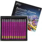 Packlinq Aquarelkrijt, dikte 8 mm, l: 9,3 cm, donkelroze (314), 12stuks