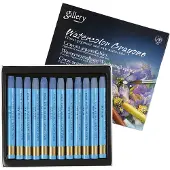Packlinq Aquarelkrijt, dikte 8 mm, l: 9,3 cm, hemelsblauw (337), 12stuks