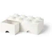 LEGO Opslag Met 2 Lades 8 Knoppen Wit - Speelgoedopbergers Polypropyleen White - 40061735