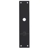 Intersteel renovatieschild rechthoekig 250x55x2mm toilet-/badkamersluiting - RVS/mat zwart