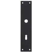 Intersteel renovatieschild rechthoekig 250x55x2mm sleutelgat 72mm - RVS/mat zwart