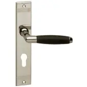 Intersteel Langschild recht met groef profielcilinder 55mm - nikkel glans