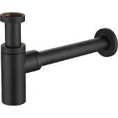Wiesbaden Sifon Star Luxe Muurbuis met Roset 5/4" Mat-zwart