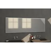 Brauer Onyx rechthoekige spiegel 200x70cm RVS geborsteld