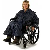 Splash Poncho - deluxe - mouwen - blauw