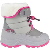 Winter-Grip Snowboot Junior Hoppin Bieber Lichtgrijs Grijs Roze-Schoenmaat 25