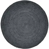 Nordal Jute rond vloerkleed - zwart