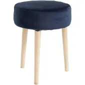 Nordal Velvet kruk blauw