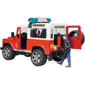 BRUDER Landrover defender brandweer Kunststof Bruder Speelgoedvoertuig